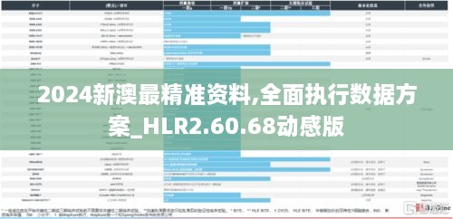 2024新澳最精準資料,全面執(zhí)行數據方案_HLR2.60.68動感版