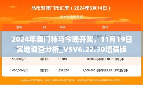 2024年澳門特馬今晚開獎(jiǎng)，11月19日實(shí)地調(diào)查分析_VSV6.22.30增強(qiáng)版