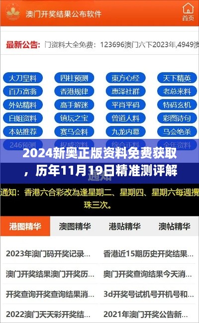 2024新奧正版資料免費(fèi)獲取，歷年11月19日精準(zhǔn)測評(píng)解答及計(jì)劃_XTZ5.75.93藍(lán)球版