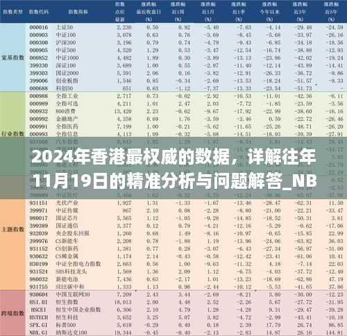 2024年香港最權(quán)威的數(shù)據(jù)，詳解往年11月19日的精準(zhǔn)分析與問題解答_NBM3.34.67私人版