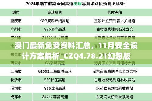 澳門最新免費(fèi)資料匯總，11月安全設(shè)計(jì)方案解析_CZQ4.78.21幻想版