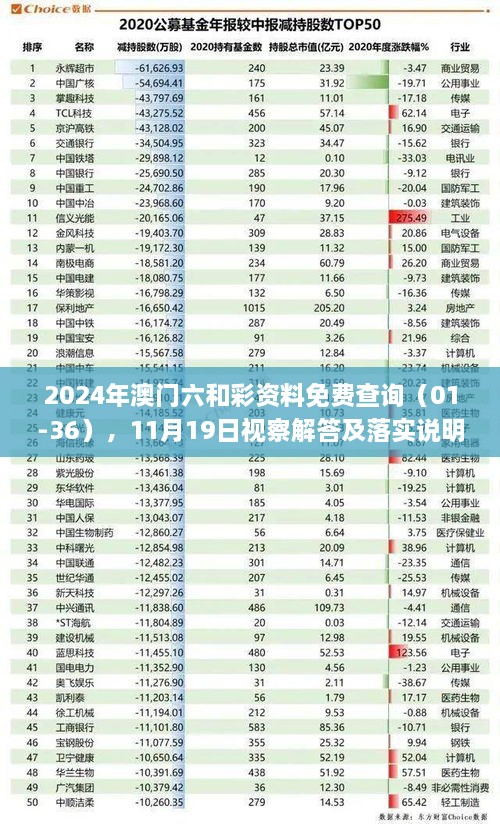 2024年澳門六和彩資料免費(fèi)查詢（01-36），11月19日視察解答及落實(shí)說明_LTC8.32.93影音版