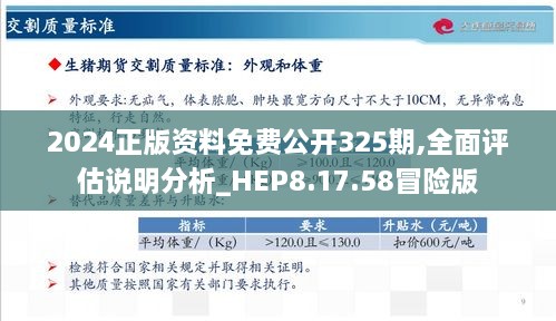 2024正版資料免費公開325期,全面評估說明分析_HEP8.17.58冒險版