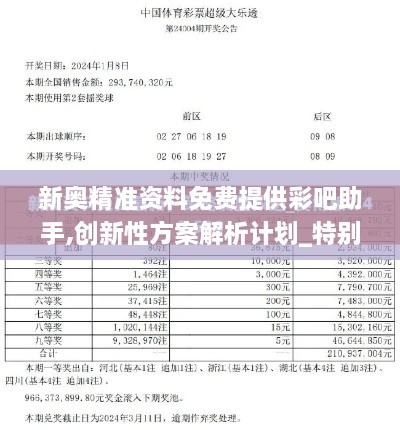 新奧精準資料免費提供彩吧助手,創(chuàng)新性方案解析計劃_特別版WFN4.42