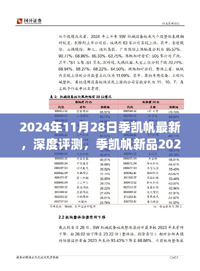 季凱帆新品2024年發(fā)布深度評測，特性、體驗與競品對比全面解析報告發(fā)布