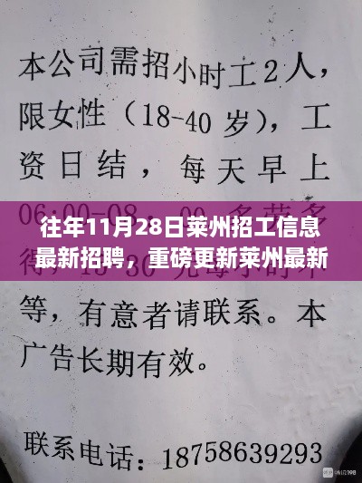 萊州最新高科技招工信息重磅發(fā)布，11月28日招聘季啟動，科技職場引領(lǐng)未來