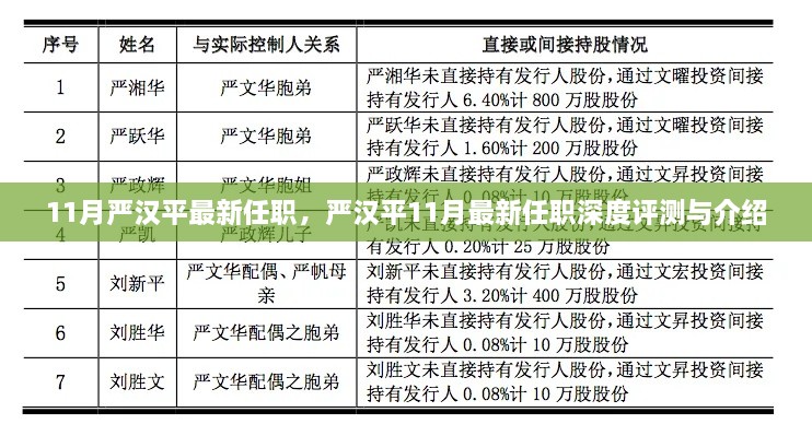 嚴(yán)漢平最新任職深度解析與介紹，揭秘其11月新職務(wù)的機(jī)遇與挑戰(zhàn)