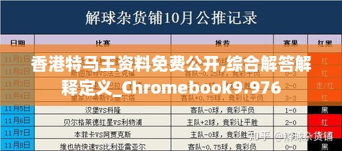 香港特馬王資料免費(fèi)公開(kāi),綜合解答解釋定義_Chromebook9.976