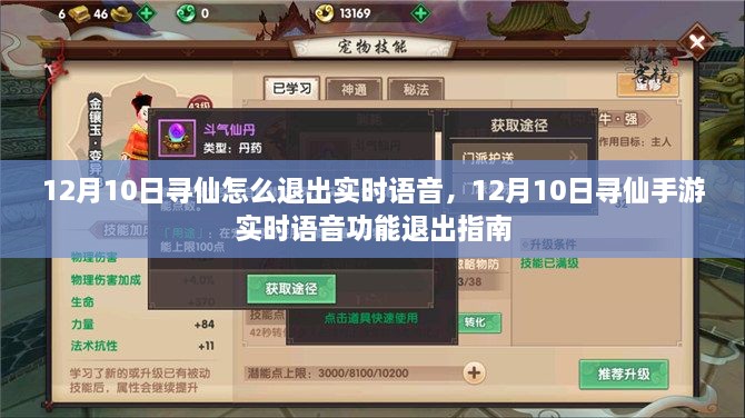 12月10日尋仙手游實時語音功能退出指南詳解