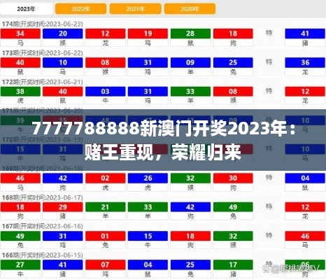 7777788888新澳門(mén)開(kāi)獎(jiǎng)2023年：賭王重現(xiàn)，榮耀歸來(lái)