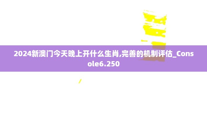 2024新澳門今天晚上開什么生肖,完善的機(jī)制評(píng)估_Console6.250