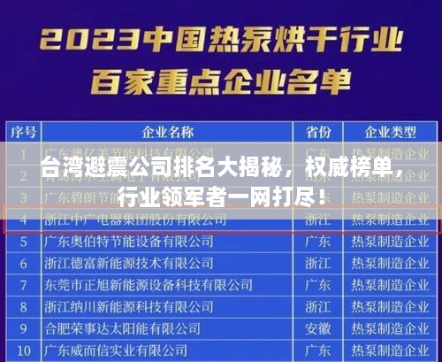 臺灣避震公司排名大揭秘，權(quán)威榜單，行業(yè)領(lǐng)軍者一網(wǎng)打盡！