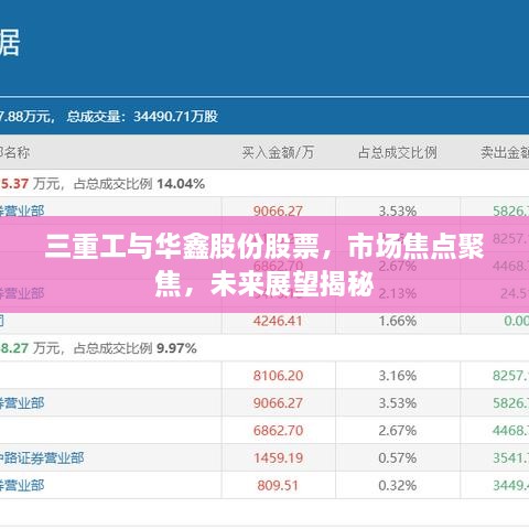三重工與華鑫股份股票，市場焦點聚焦，未來展望揭秘
